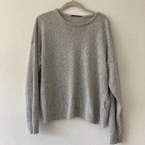 Brandy Melville Oversized Sweater Gray Long Sleeve Crew Neck Beach Classic O/S